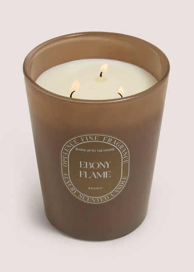 Brown Ebony Flame Large Candle