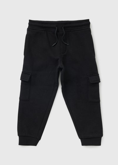 Boys Black Cargo Jogging Bottoms (1-7yrs)