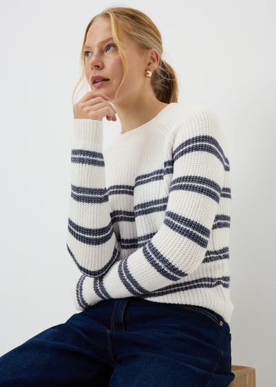 Navy Stripe Knitted Jumper