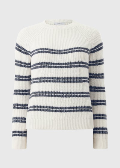 Cream Stripe Knitted Jumper