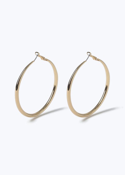 Muse Gold Knife Edge Hoop Earrings