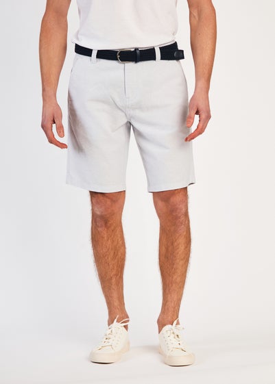 Tokyo Laundry Light Blue Cotton Oxford Shorts with Belt