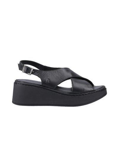 Hush Puppies Black Bex Wedge Sandal