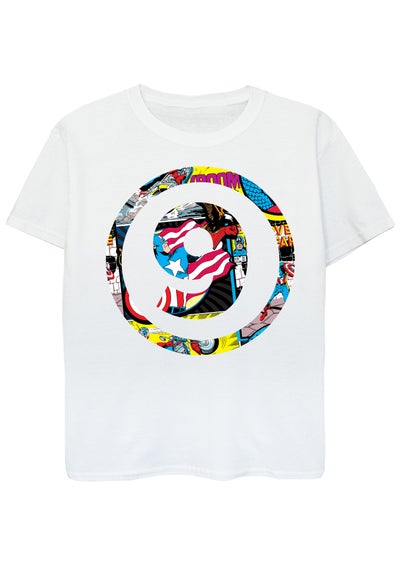 Marvel Comics 9th Birthday Kids White Graphic T-Shirt (7-11 Years)