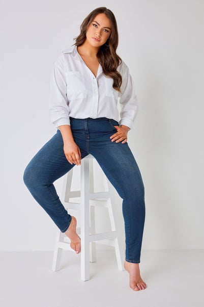 Yours For Good Curve Indigo Blue Skinny Stretch Ava Jeans