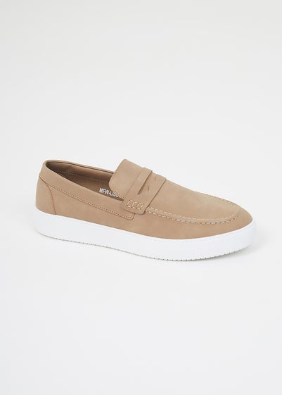 Brave Soul Taupe Faux Suede Loafers