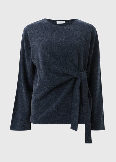 Navy Knot Long Sleeve Top