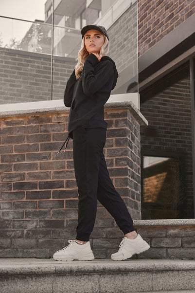 Pixiegirl Black Elasticated Waist Cuffed Joggers
