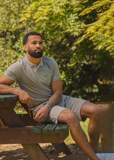 Tokyo Laundry Green 2-Piece Polo Shirt & Shorts Outfit Set