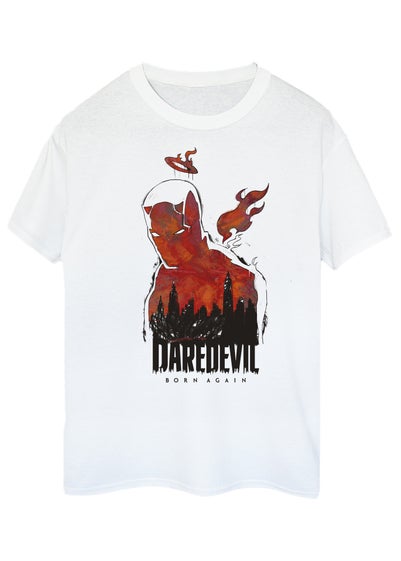 Marvel Daredevil Angel & Devil White Graphic T-Shirt