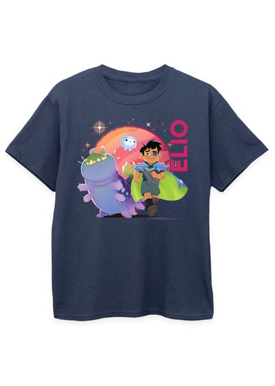 Disney Elio Walking Glordon Kids Navy Graphic T-Shirt (3-13 Years)