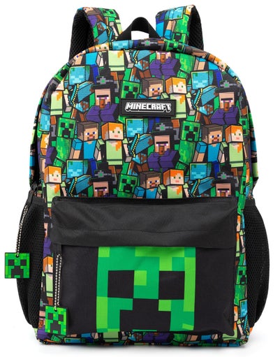 Minecraft All Over Print Kids Black Backpack