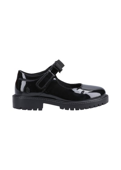 Hush Puppies Black Astrid Bow Patent Junior