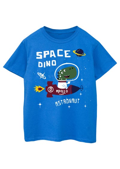 Brands In Dinosaur Dino Space Kids Royal Blue T-Shirt (3-13 Years)