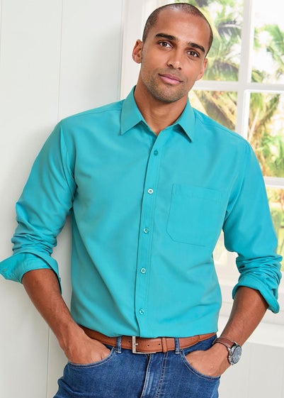 Cotton Traders Bottle Green Long Sleeve Soft Touch Shirt