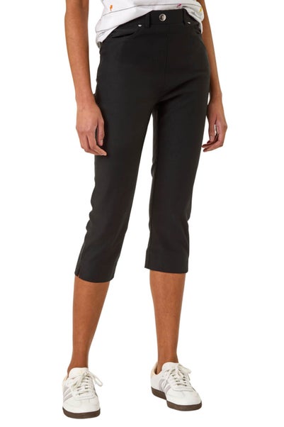 Roman Black Lift Sculpt Shape Cropped Stretch Trouser