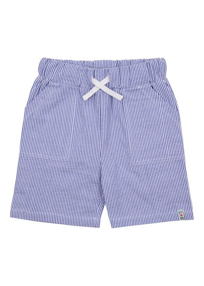 Lilly & Sid Lilly & Sid Blue Stripe Print Shorts(3-8 Years)