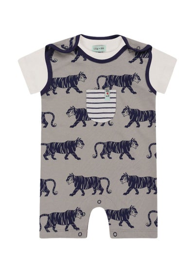 Lilly & Sid Multicoloured Tiger Print Top & Romper Set (0- 24 Months)