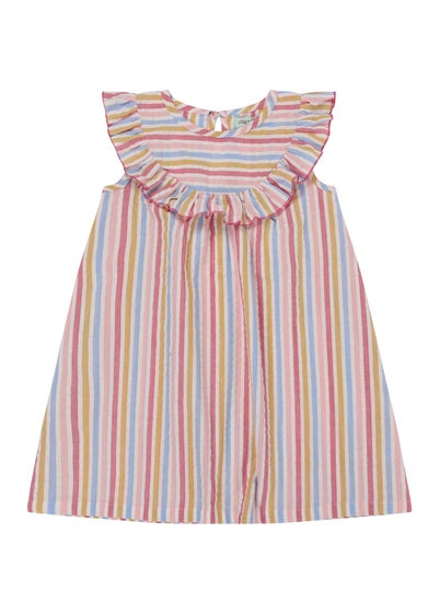 Lilly & Sid Multicoloured Candy Stripe Print Dress (3-8 Years)