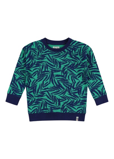 Lilly & Sid Green Palm Print Sweatshirt (0-8 Years)