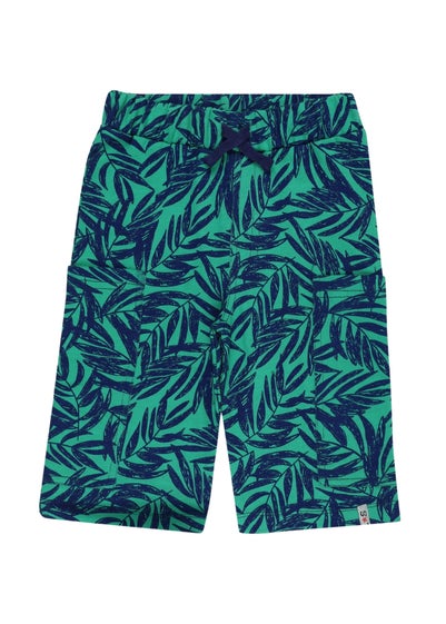 Lilly & Sid Green Palm Print Shorts (24 Months- 8 Years)