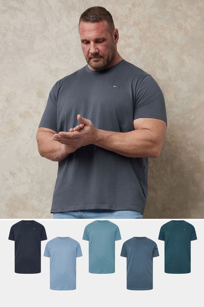 Badrhino 5 Pack Navy Blue & Blue Core T-Shirts