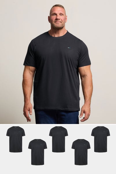 BadRhino Big & Tall 5 PACK Black Core T-Shirts
