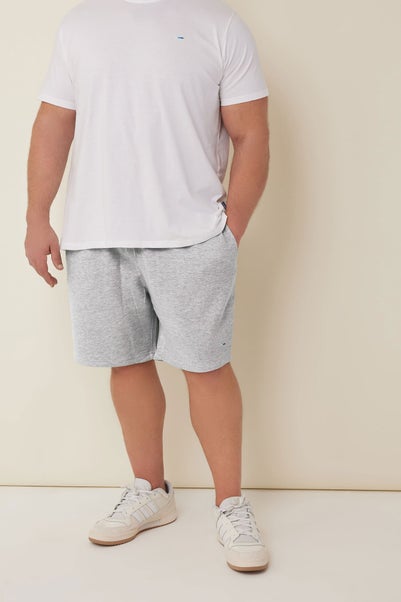 Badrhino Grey Marl Essential Jogger Shorts