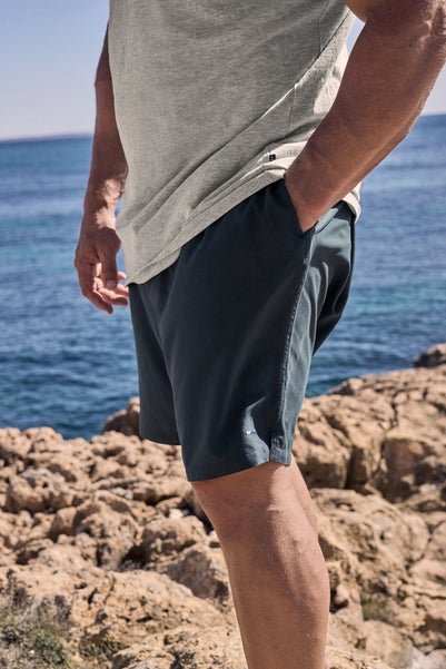 Badrhino Navy Blue Swim Shorts