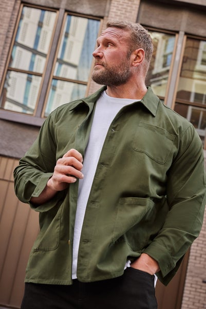 BadRhino Big & Tall Khaki Green Overshirt