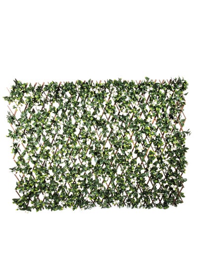 Premier Decorations White Gardenia Artificial Willow Trellis (130cm x 270cm)