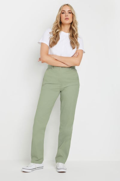 Long Tall Sally Sage Green Cotton Chino Jeans