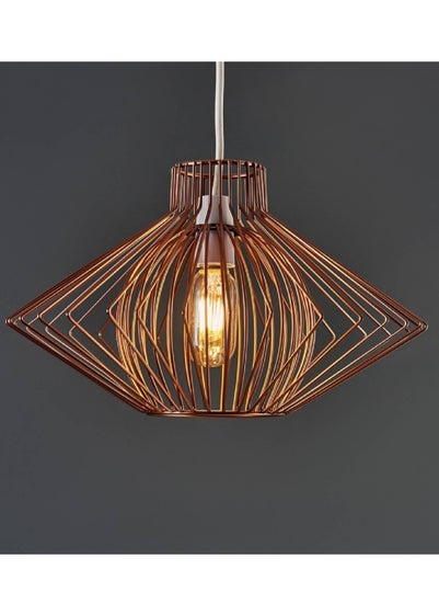 ValueLights Sinat Copper Easy Fit Ceiling Light Lampshade