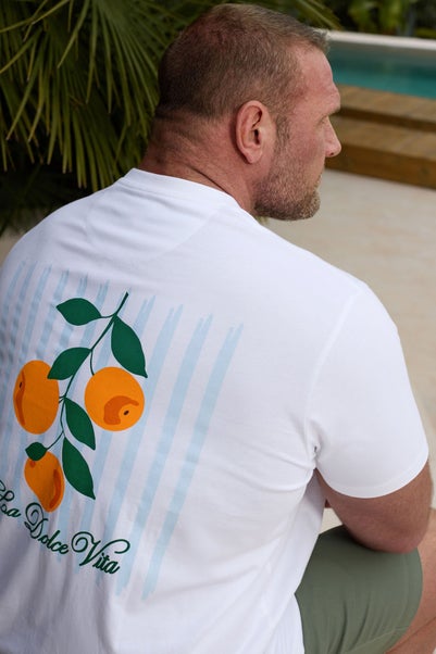 BadRhino White La Dolce Vita Graphic T-Shirt