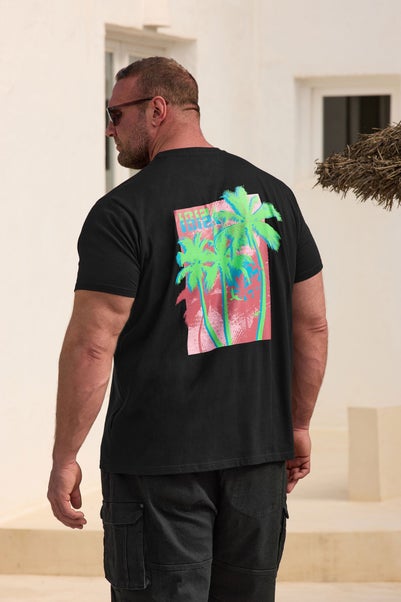 BadRhino Black Ibiza Graphic Print T-Shirt