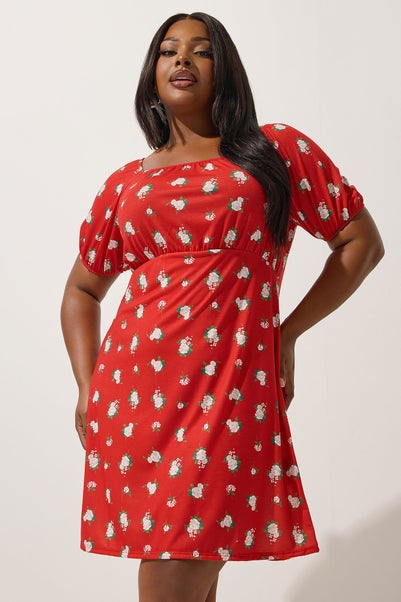 LIMITED COLLECTION Curve Red Floral Mini Dress