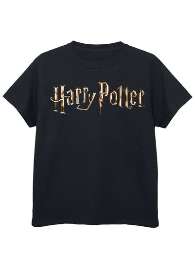Harry Potter Logo Black Kids Graphic T-Shirt (3-13 Years)