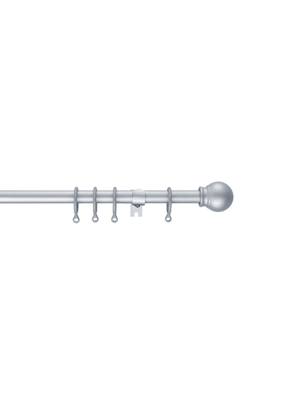 Little Black Book Silver Extendable Ball Curtain Pole