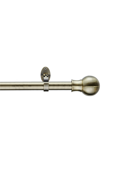 Little Black Book Antique Brass Extendable Ball Eyelet Curtain Pole