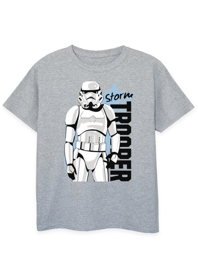 Star Wars Storm Trooper Boys Grey Graphic T-Shirt (3-13 Years)