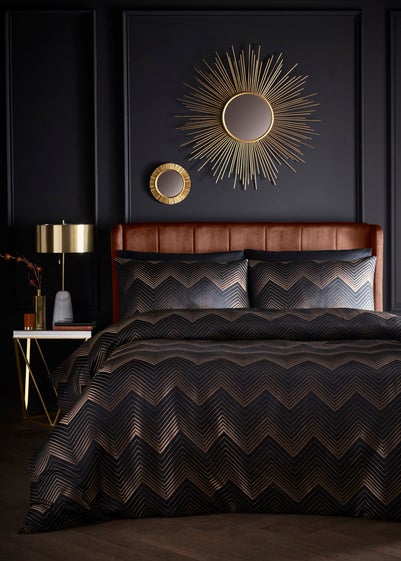 Laurence Llewelyn-Bowen Cocktail Reversible Black Duvet Cover Set