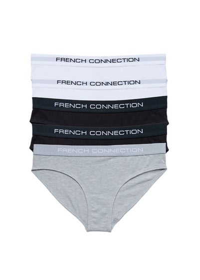 French Connection White Cotton Ladies Briefs 5 Pack
