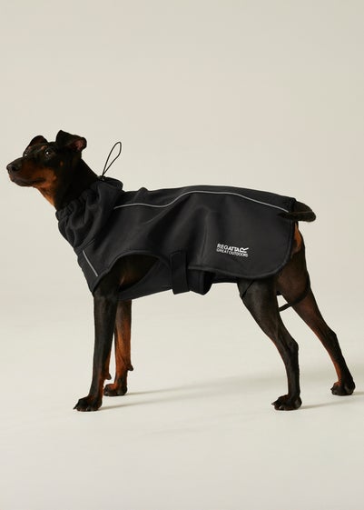 Regatta Black Pet's Softshell Waterproof Dog Coat