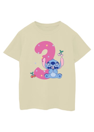 Disney Lilo & Stitch 3rd Birthday Girls Sand Graphic T-Shirt (3-6 Years)