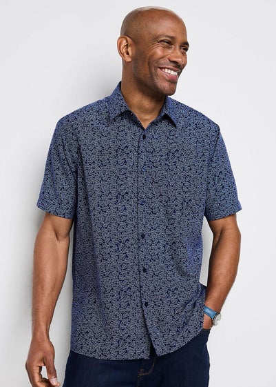 Cotton Traders Ink Signature Short Sleeve Soft Touch Leaf Print Shirt