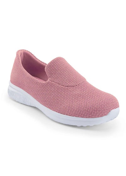 Cotton Traders Antique Rose Gold Memorylite Slip On Trainers