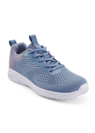 Cotton Traders Smoke Blue Memorylite Lace Up Trainers