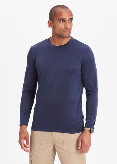 Cotton Traders Ink Breathable Long Sleeve Crew Neck Top