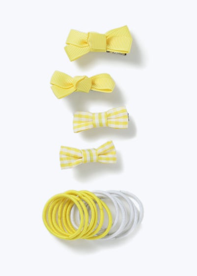 Flitzy Back To School Yellow Hair Clip & Bobble Set