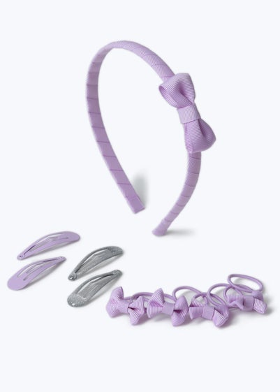 Flitzy Back To School Purple Headband Set